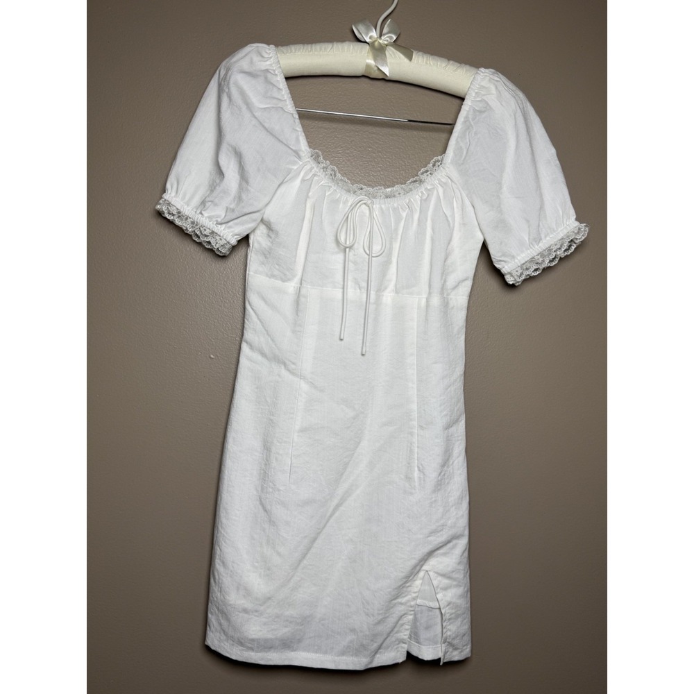 Princess Polly Love Lies White Mini Dress in Size 2